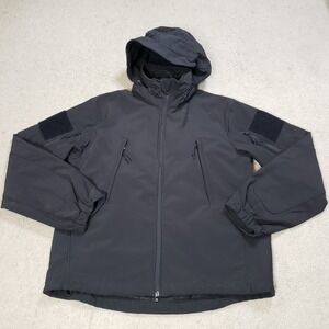 Rothco Jacket Mens XL Black Special Ops Tactical Soft Shell Hooded Spartan